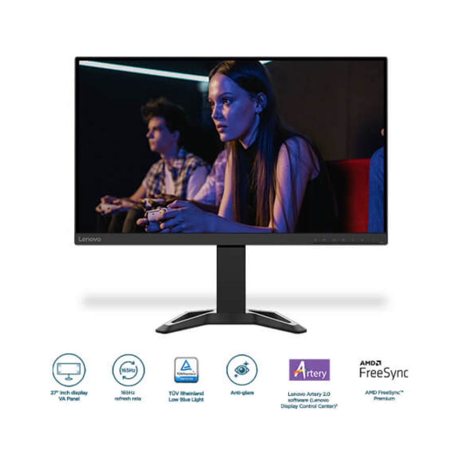 Monitor LED Lenovo G27q-30 27&quot; 2K 1440p VA 165Hz HDMI DP Speaker