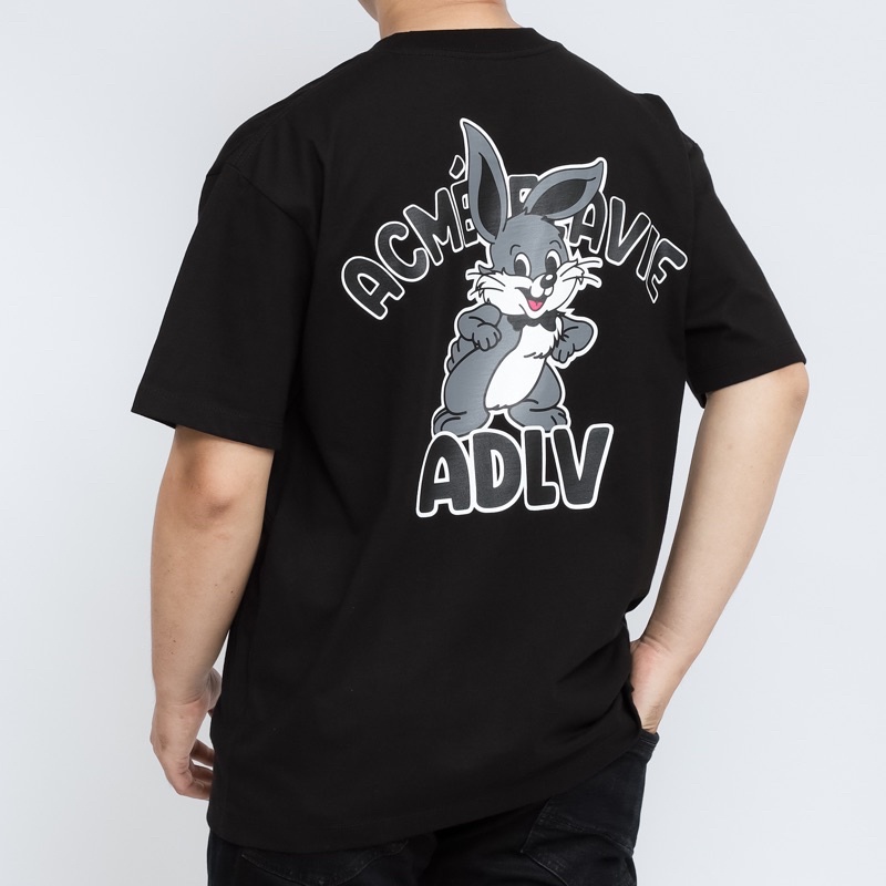 ADLV. Cartoon Rabbit Black Tee