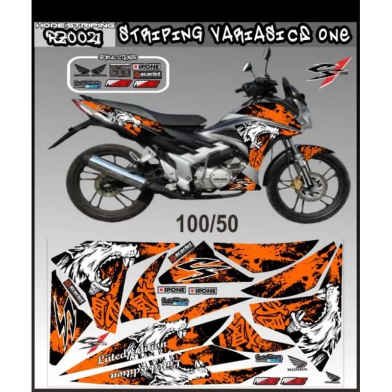 (COD) Striping CS1 stiker variasi honda CS1 one lis cs1 sticker motor cs1 150 tahilland