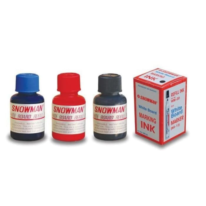 

Tinta SnowMan Whiteboard BG-12 Refill Isi Ulang Pilih Warna Spidol