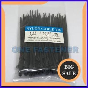 

Kabel Ties Cable Tie Kabel Tie 2.5X100 mm HITAM 100pc limited stock 54PR23