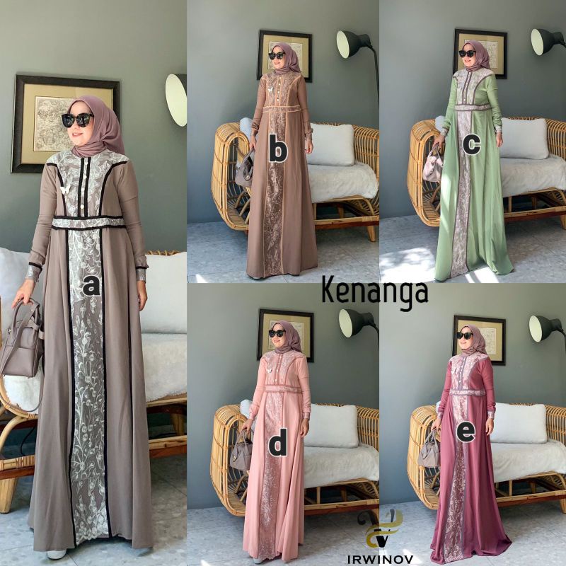 S660 KENANGA DRESS WANITA MUSLIMAH KEKINIAN VIRAL ORIGINAL REAL PICT GOOD QUALITY MEWAH TERMURAH TER