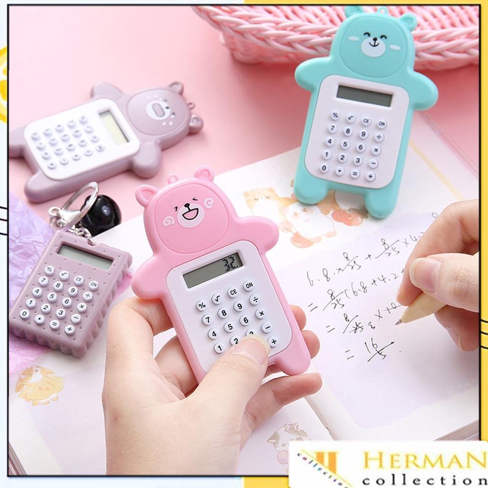 

HC Calculator Mini Portable Motif Bear Kalkulator Portable Mini Beruang Kalkulator Unik Kalkulator 8 Digit Mini Portable Kalkulator Beruang Tombol Karet Kalkulator Sekolah /Stationary Warna Warni