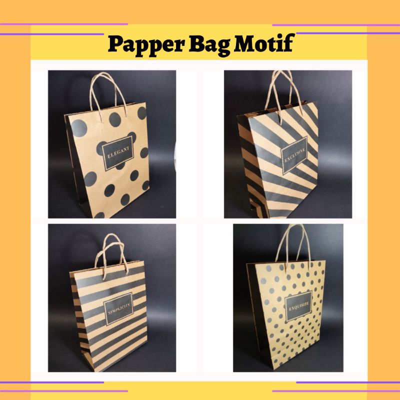 

MY Kraft Papper Bag / Papper Bag Motif Simpel / Ukuran Jumbo
