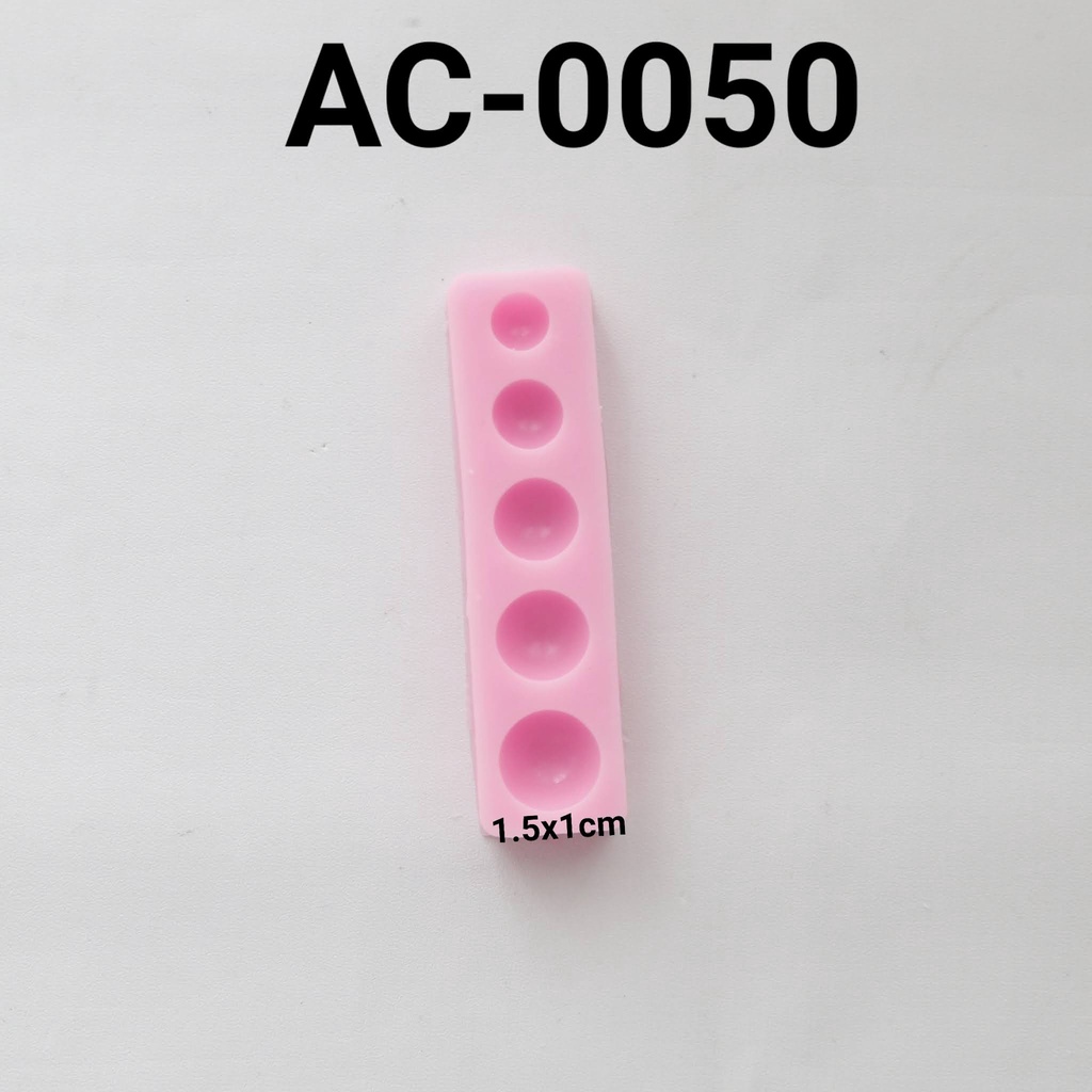 AC-0050 Cetakan silikon coklat fondant bulat kalung mutiara (Cetakan silikon)