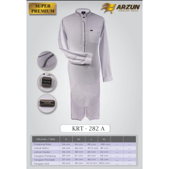 Stelan Putih Kurta Pakistan Dewasa Arzun Premium Setelan Koko Kurta Pakistan Dewasa Warna Putih Leng