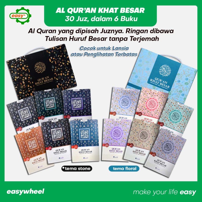 Ready Al Quran Lansia Huruf Khat Besar Non Terjemah (Pisah PerJuz)