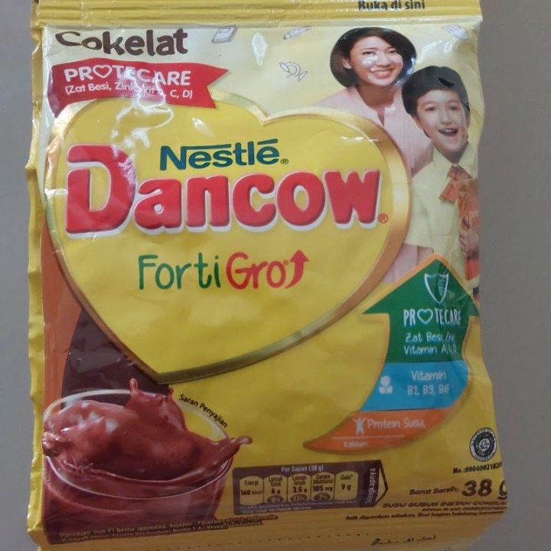 

Susu dancow fortigro sachet cokelat ecer