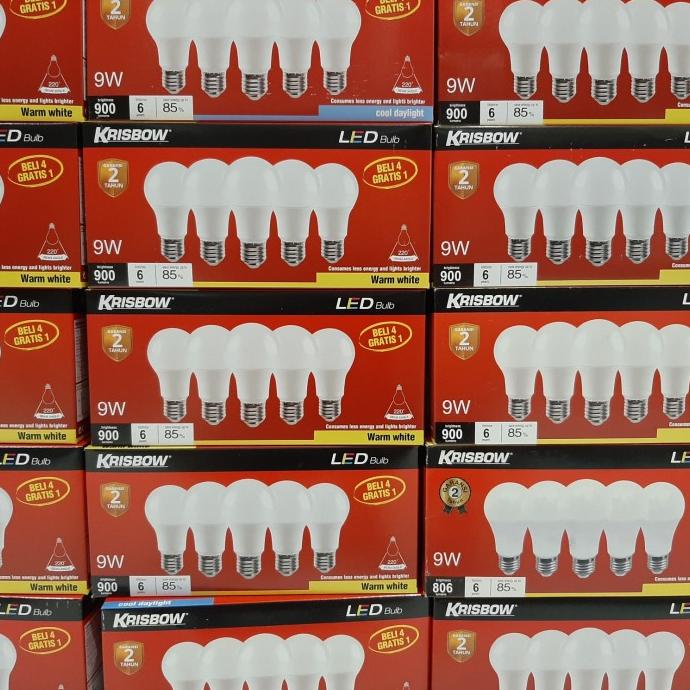 lampu bohlam LED BULB KRISBOW 3-11 watt paket isi 5 MURAH GARANSI