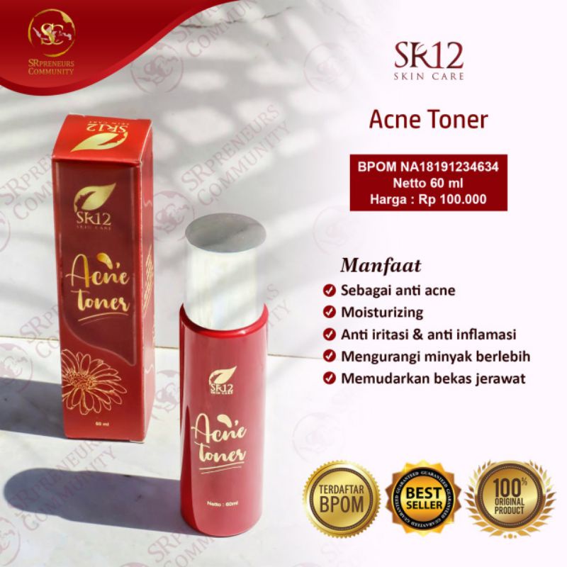Acne toner/toner acne/toner SR12/ acne toner SR12/ toner jerawat