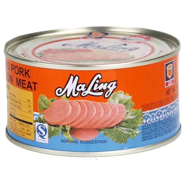 

Viral Ma Ling Canned Pork Luncheon Meat / Maling Daging Babi Kaleng 397Gr