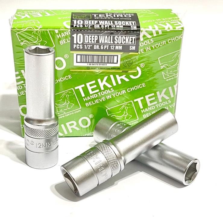 Ready Terheboh Mata Sok 12 mm Panjang TEKIRO Deep Wall Socket 12mm 1/2” 6 PT Mata Kunci Shock Sock P