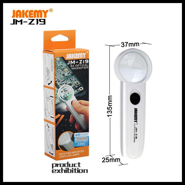 

Jakemy Kaca Pembesar 8X - Jm-Z19 - White