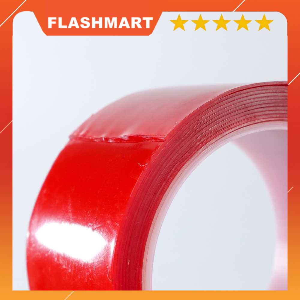 FLASHMART Selotip Double Sided Tape Transparent Acrylic 3m - HL878