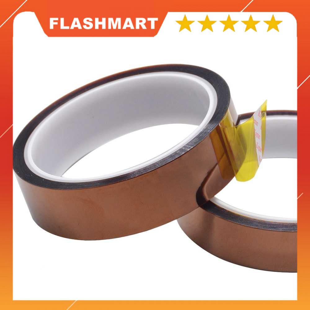 FLASHMART Tape Lakban Heat Resistant Polyimide High Temperature Adhesive