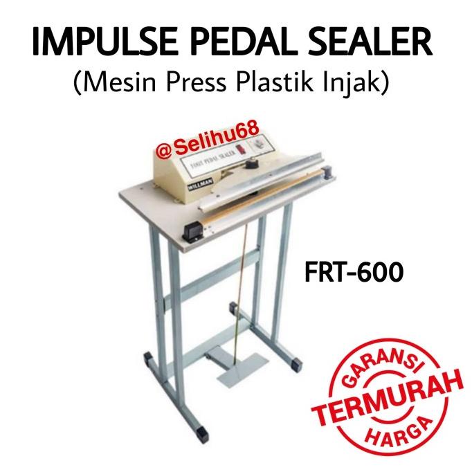 Mesin Press Plastik Injak / Foot Pedal Impulse Sealer 60Cm Frt-600