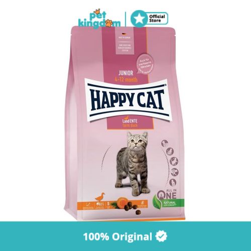 Happy Cat 1.3 Kg Makanan Kucing Kering Young Junior Farm Duck