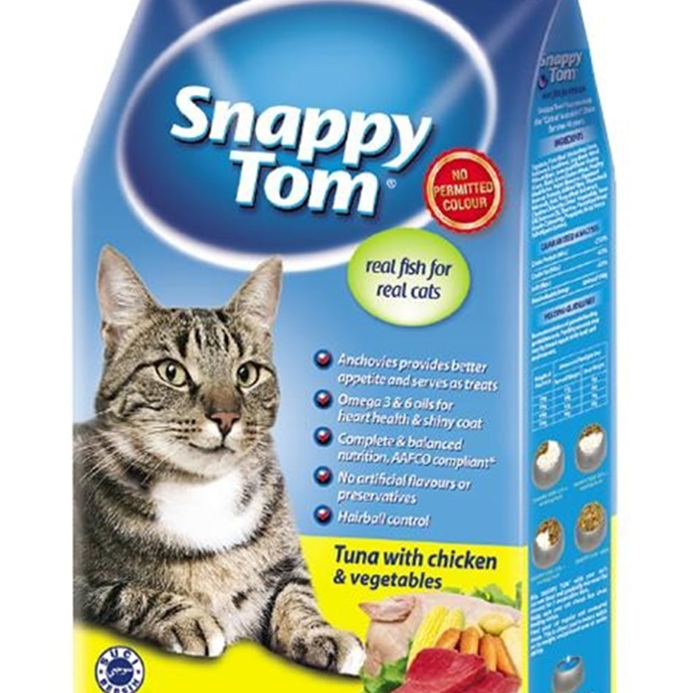 Snappy Tom Makanan 1.5 Kg Kucing Kering Tuna Chicken Vegetable