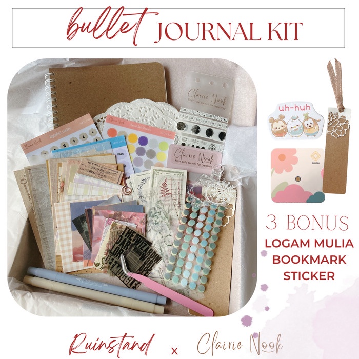 

TERMURAH Bullet Journal Kit Healing - Jurnal Kit - Scrapbook Kit Clairie Nook /BUKU TULIS