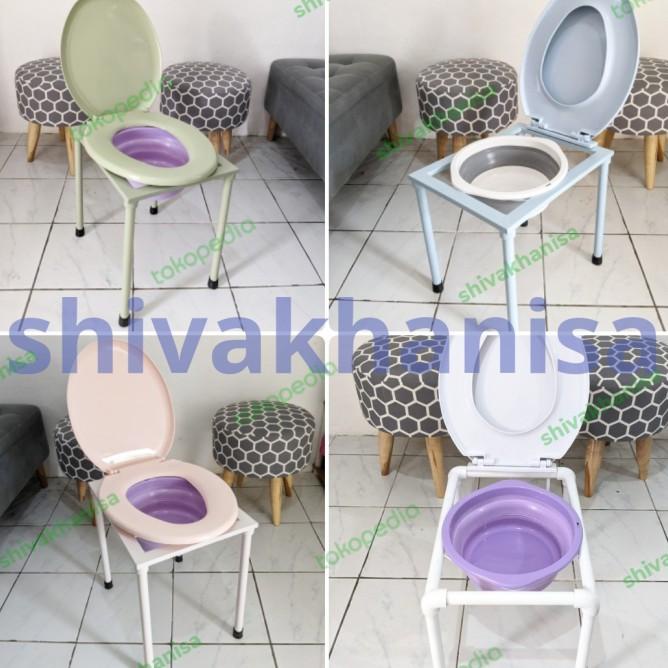 Besi Kursi Toilet Kloset Closet Wc Duduk Jongkok Seat Portable 40 Cm