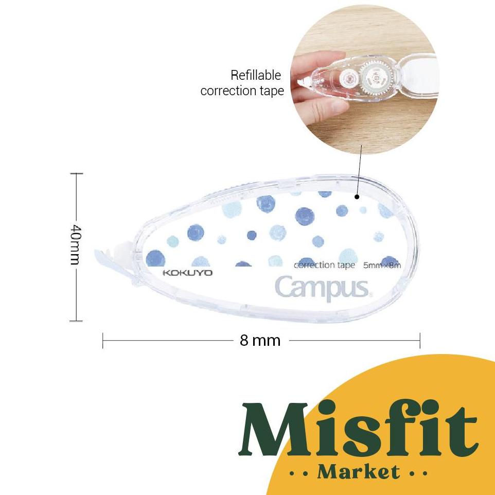 

Termurah Kokuyo Campus Base Color Correction Tape 5Mm X 8M Tip Ex Pita Koreksi Watercolor Pastel Lucu Unik Aesthetic No Joyko Kenko Deli Tombow