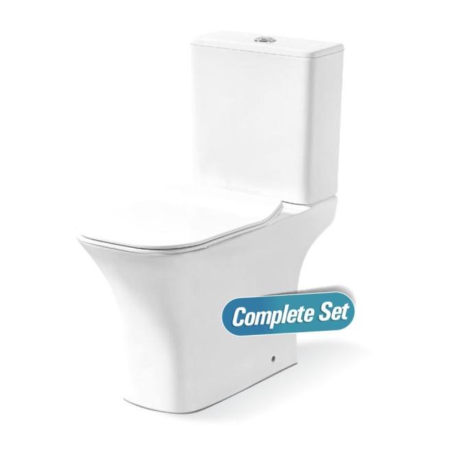 Tidy 1215A White Slim Seat Two Piece Toilet - Kloset Monoblok