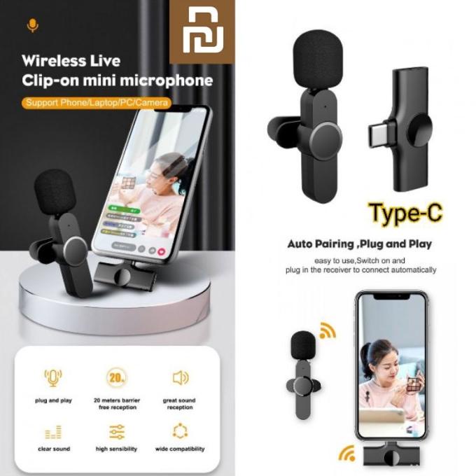 Mic Clip On Wireless Type C 2.4G Xiaomi Youpin Microphone Bluetooth