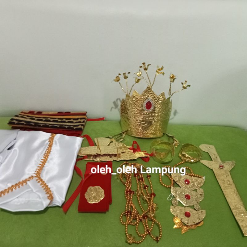 baju adat Lampung anak laki-laki#perlengkapan alat tari#kostum tari#baju adat Lampung murah#siger La