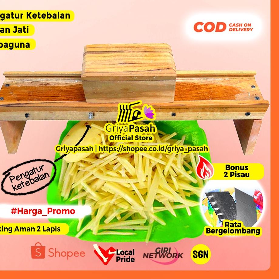 Best Seller PENGIRIS PEMOTONG STIK KENTANG TALAS SINGKONG TAHU LABU TEMPE MUSTOFA DIAH DIDI SERBAGUN