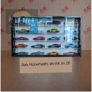 Promo Rak Hotwheels Isi 20 Akrilik/ Tempat Hotwheels Akrilik / Hotwheels Terlaris