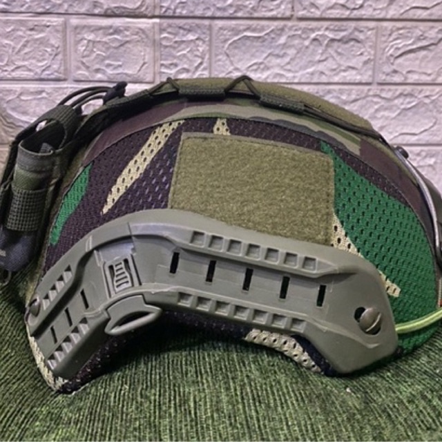 Helm Tactical Level 3 TNI Cover Loreng | Helm Loreng | Helm satgas TNI Anti Peluru