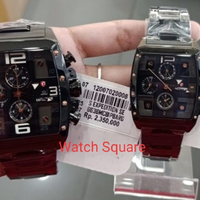 Terlaris Jam Tangan Couple Expedition Original E6636 Black