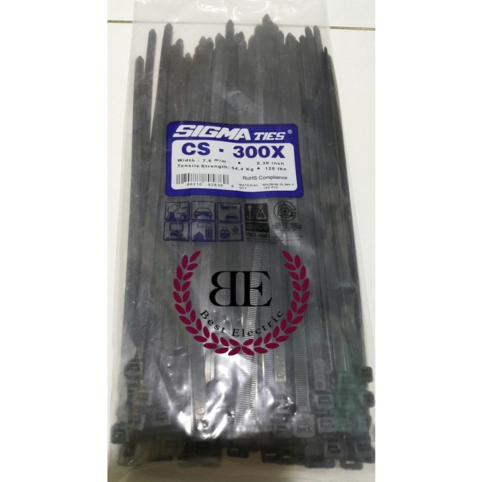 

Kabel Ties / Kabel Tis / Cable Tie CS 300 X Hitam 30 cm SIGMA CS300X