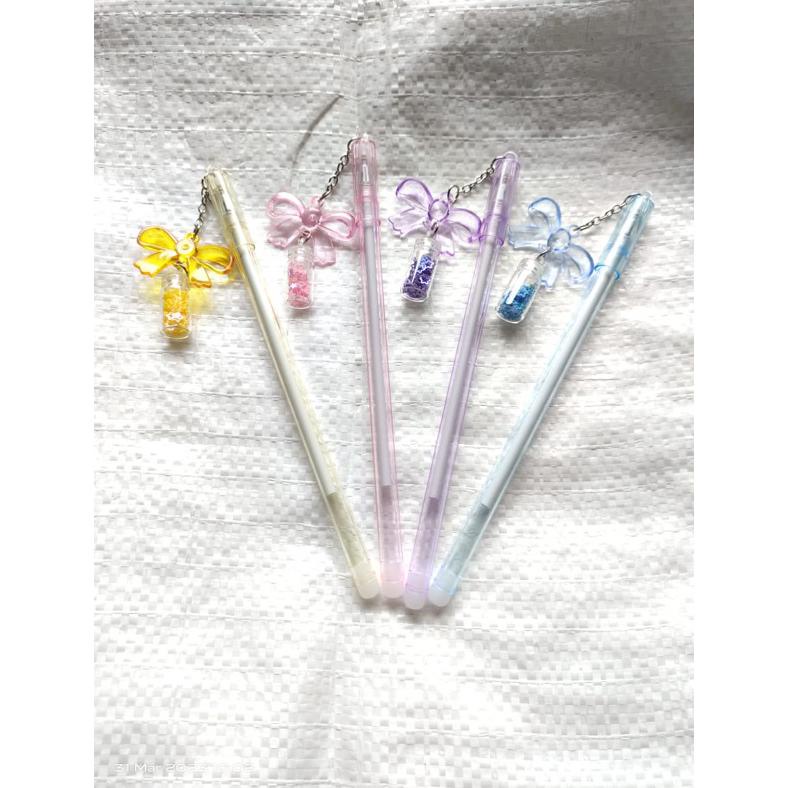 

Grosir Pen Gel Gantungan Pita Botol Mute Isi 12