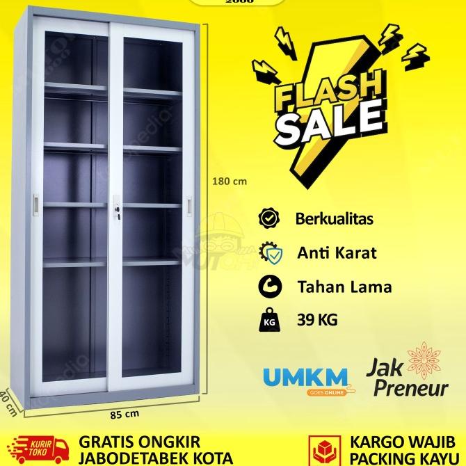 

lemari arsip lemari besi filing cabinet TERMURAH - sliding kaca 108