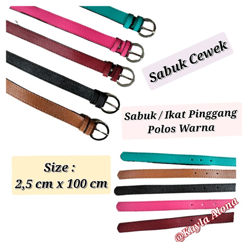 SABUK / IKAT PINGGANG ANAK POLOS WARNA