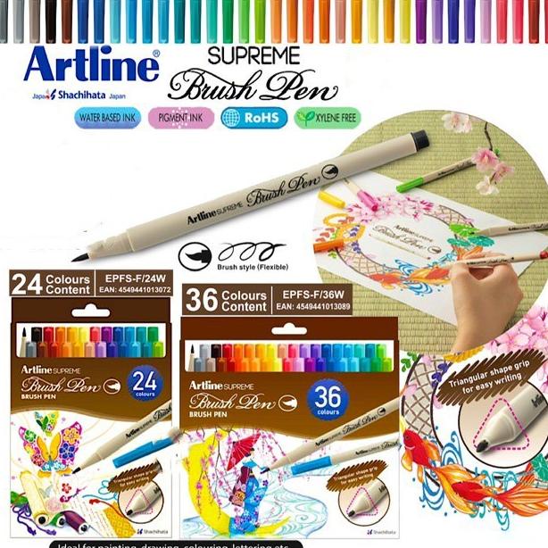 

Termurah Artline Supreme Brush Pen 12 Colour / 24 Colour / 36 Colours Set (Epfs-F/12 / Epfs-F/24 / Epfs-F/36 )