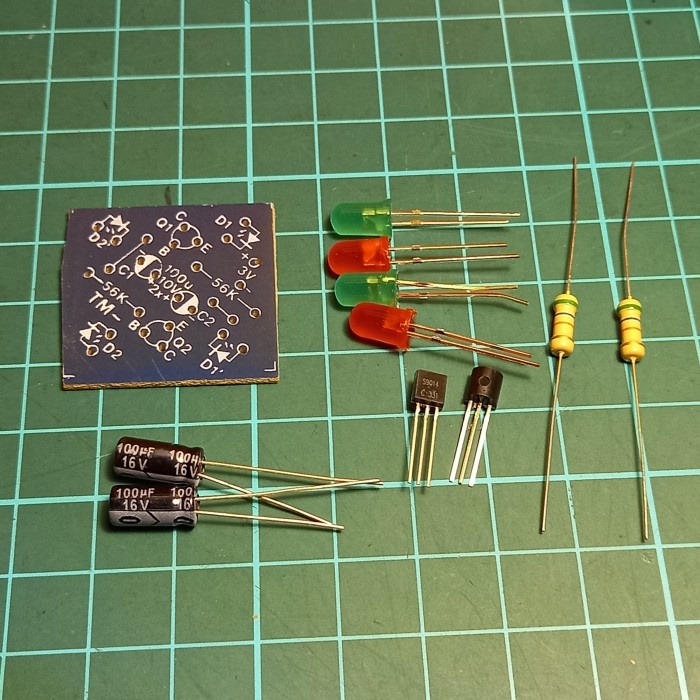 Pcb Flip Flop Latihan Solder Elektronika Pemula Kit