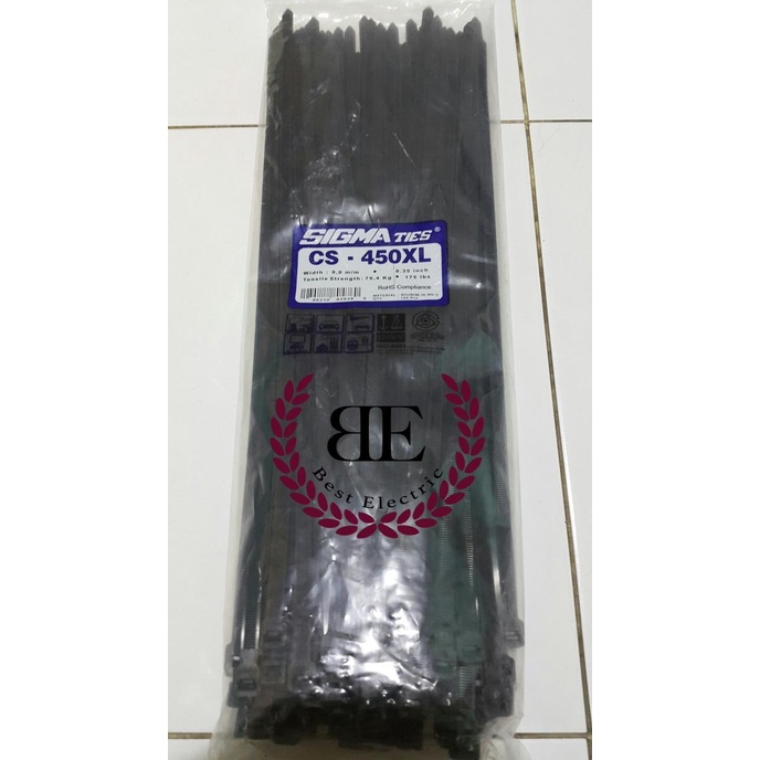 

Kabel Ties / Kabel Tis / Cable Tie CS 450 XL Hitam 45 cm SIGMA CS450XL
