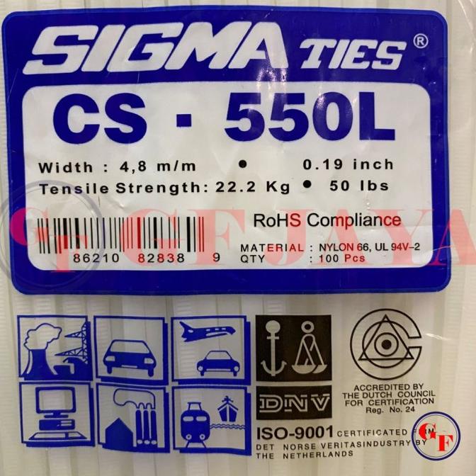 

Kabel Ties Sigma CS 550L / 55cm Putih CS550L Cable Tie White 55 cm