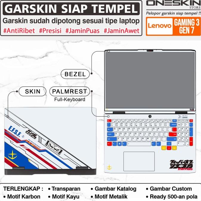 Garskin Sticker Laptop Lenovo IdeaPad Gaming 3 3i-15 15ARH7 15IAH7