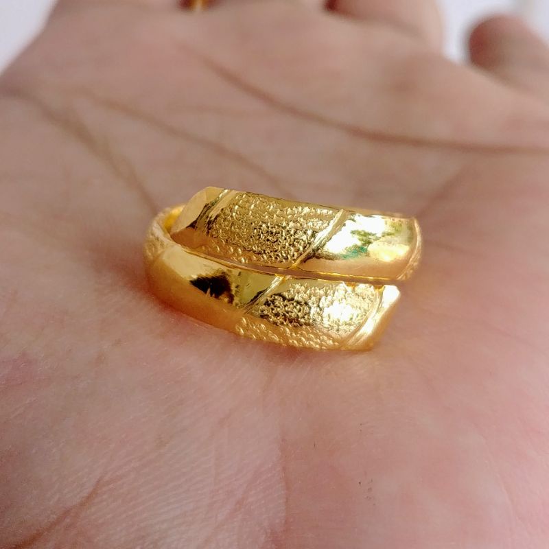 Cincin Siliasih Ukir Lapis Emas 24k