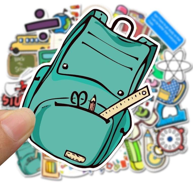 

Viral Stiker Vinil Isi 50 Pcs School Science Sticker Anti Air Aesthetic