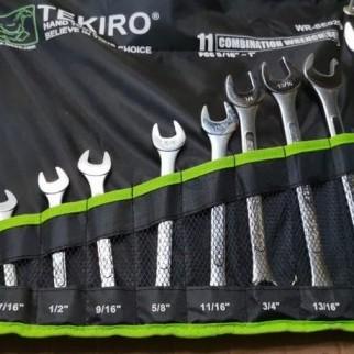 Tekiro kunci ring pas set 11 pcs ukuran 5/16" sampe 1" inch