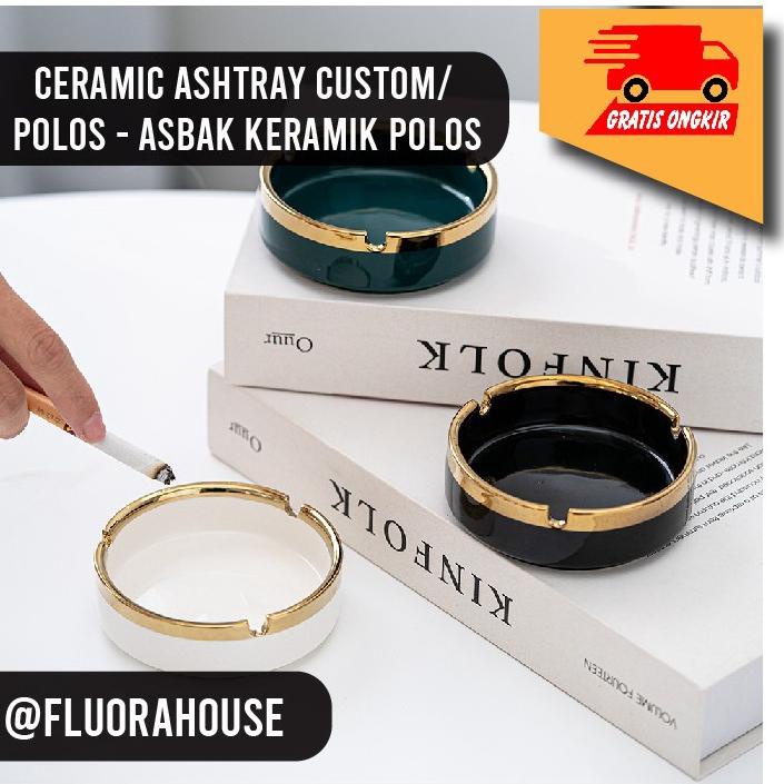 CERAMIC ASHTRAY POLOS - ASBAK KERAMIK POLOS MEWAH