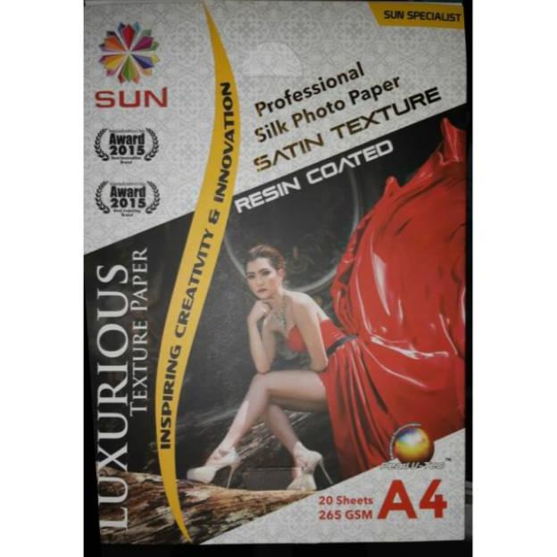 

Diskon Habis Sun Professional Glossy Photo Paper Resin Coated Satin Texture A4 265Gsm 20Lbr