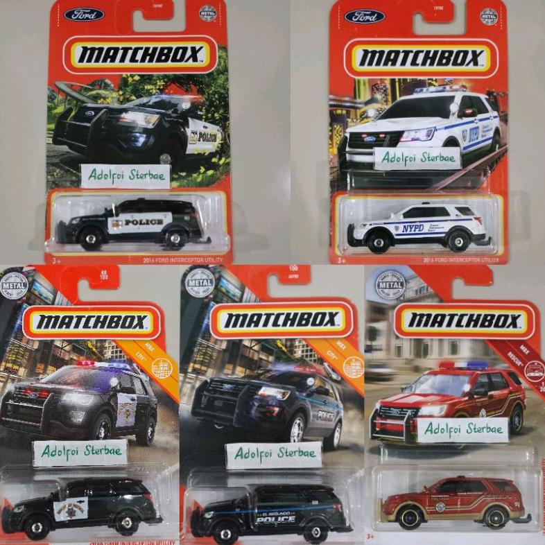 Promo Habis Matchbox 2016 Ford Interceptor Utility Mbx Rescue Fire Chief Nypd Mbx City El Segundo Po