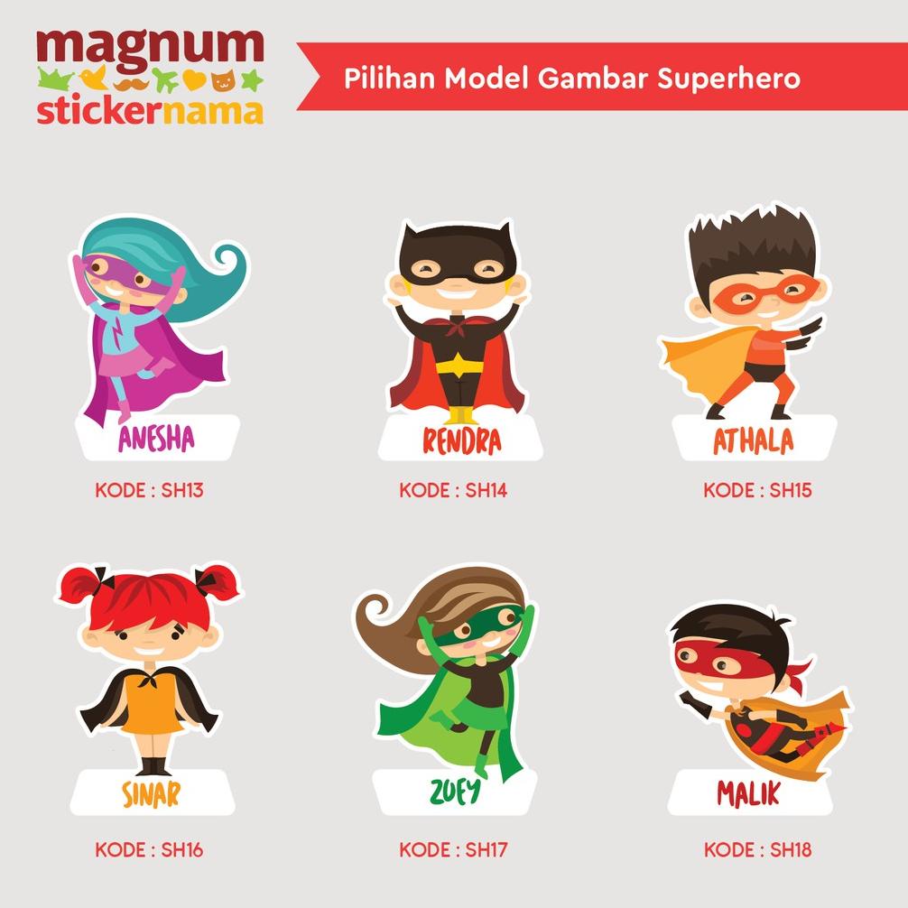 

Promo Habis Label Nama Waterproof, Stiker Nama Print And Cut Superhero
