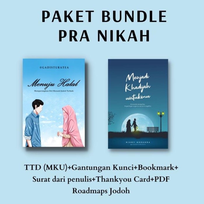Diskon Spesial Ori Menuju Halal & Menjadi Khadijah Untukmu / Buku / Sastra / Novel Terbaru