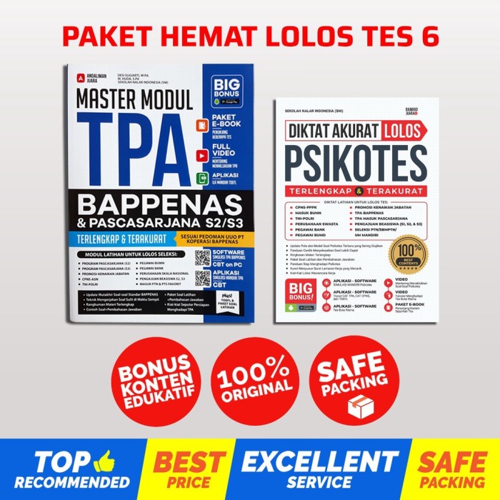 Diskon Spesial Extra Buku Lolos Tes - Cpns Pppk Tni Polri Spcp Ipdn Psikotes Terbaru